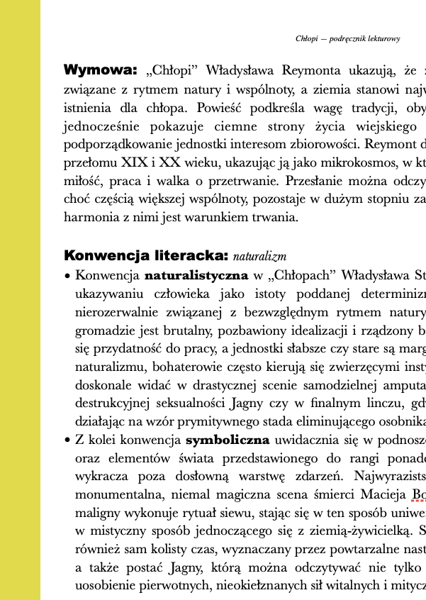 Chłopi - streszczenie i opracowanie - obrazek 2