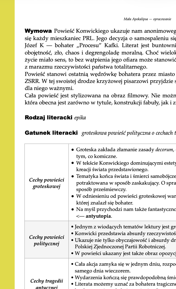 Mała Apokalipsa - streszczenie i opracowanie - obrazek 2