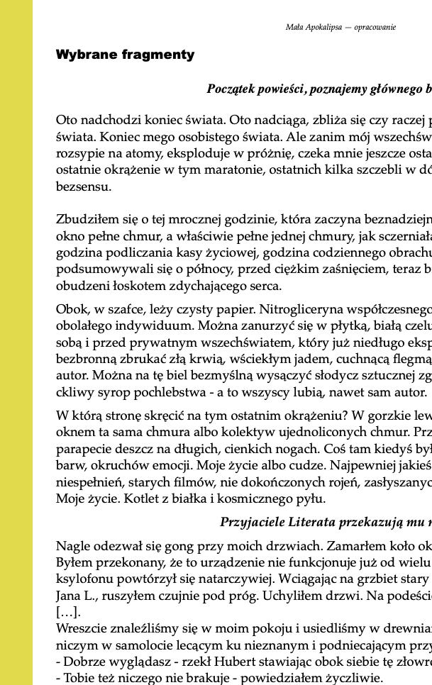 Mała Apokalipsa - streszczenie i opracowanie - obrazek 3
