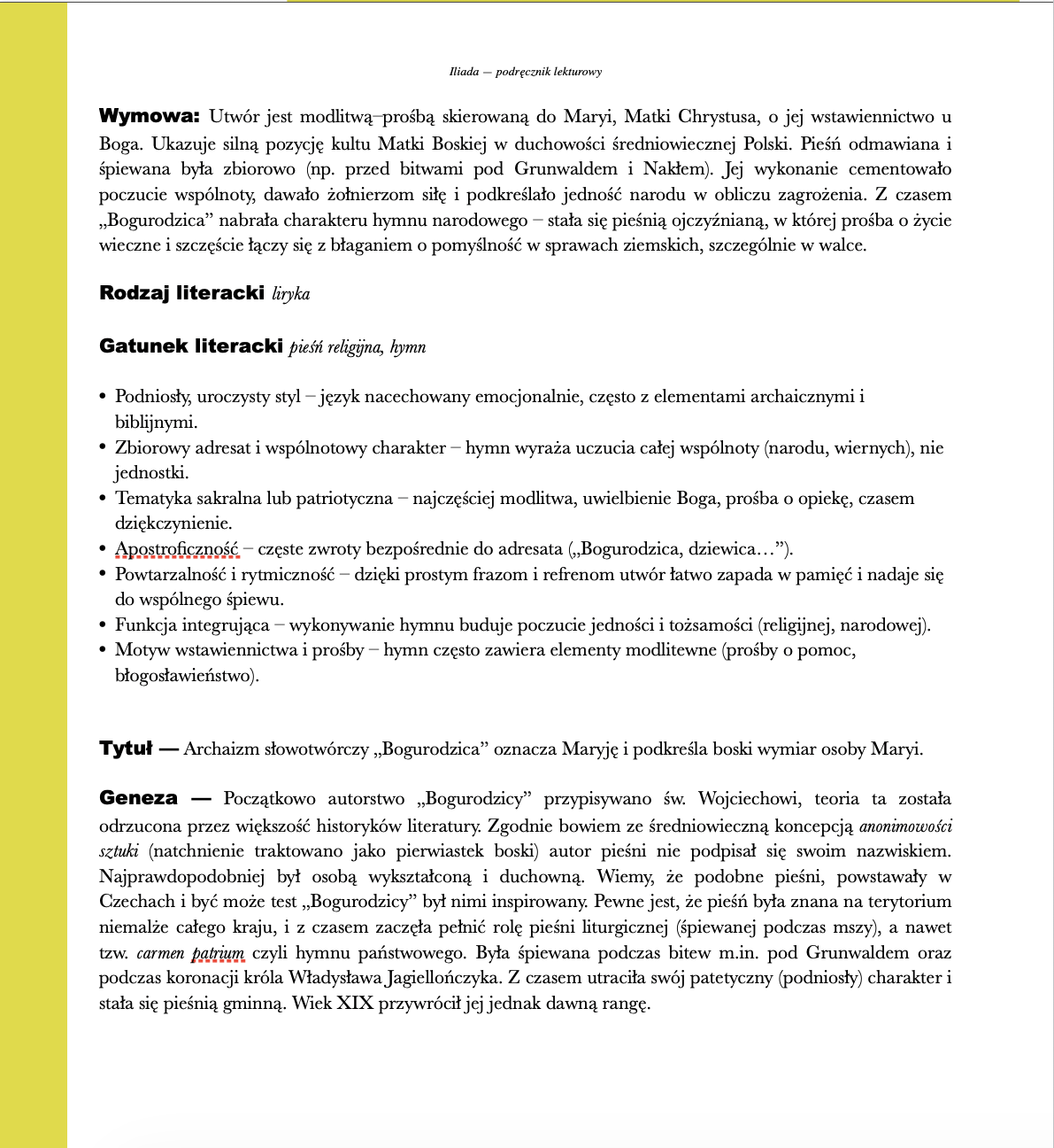 Bogurodzica - streszczenie i opracowanie - obrazek 2