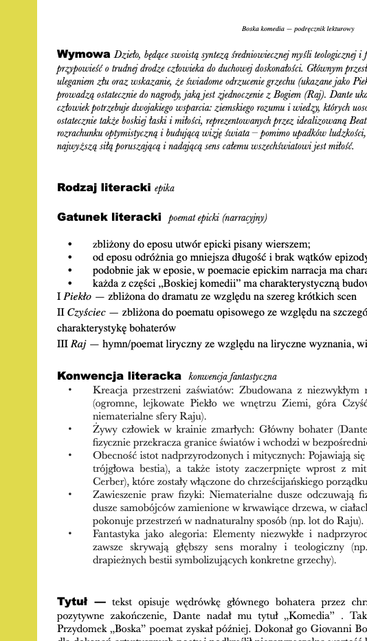 Boska komedia - streszczenie i opracowanie - obrazek 2