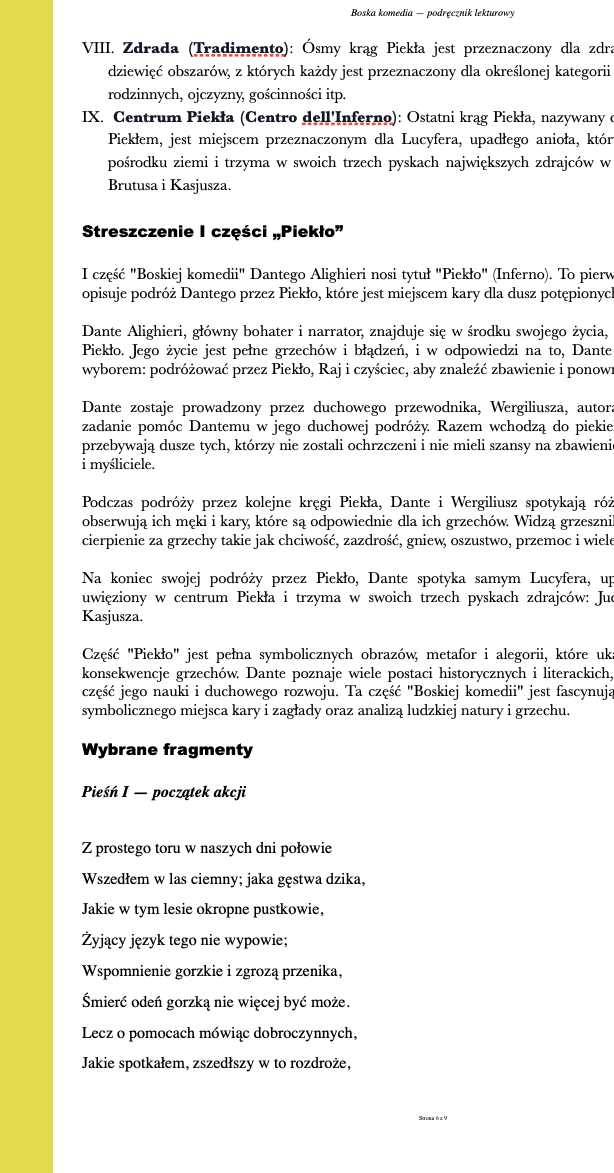 Boska komedia - streszczenie i opracowanie - obrazek 3