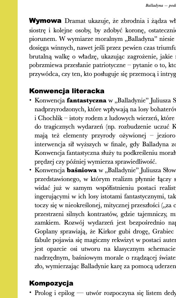 Balladyna - streszczenie i opracowanie - obrazek 2
