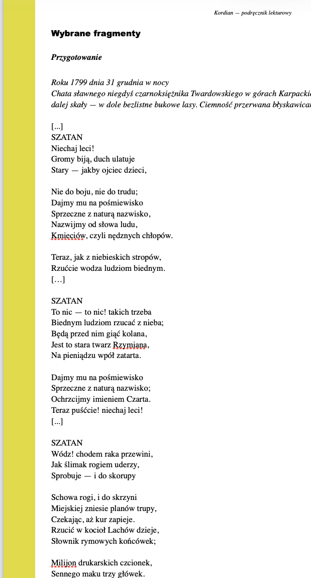 Kordian - streszczenie i opracowanie - obrazek 3