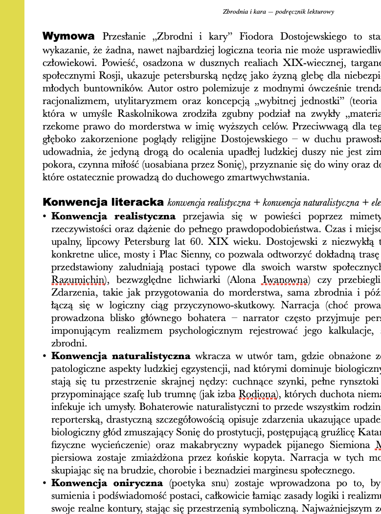 Zbrodnia i kara - streszczenie i opracowanie - obrazek 2